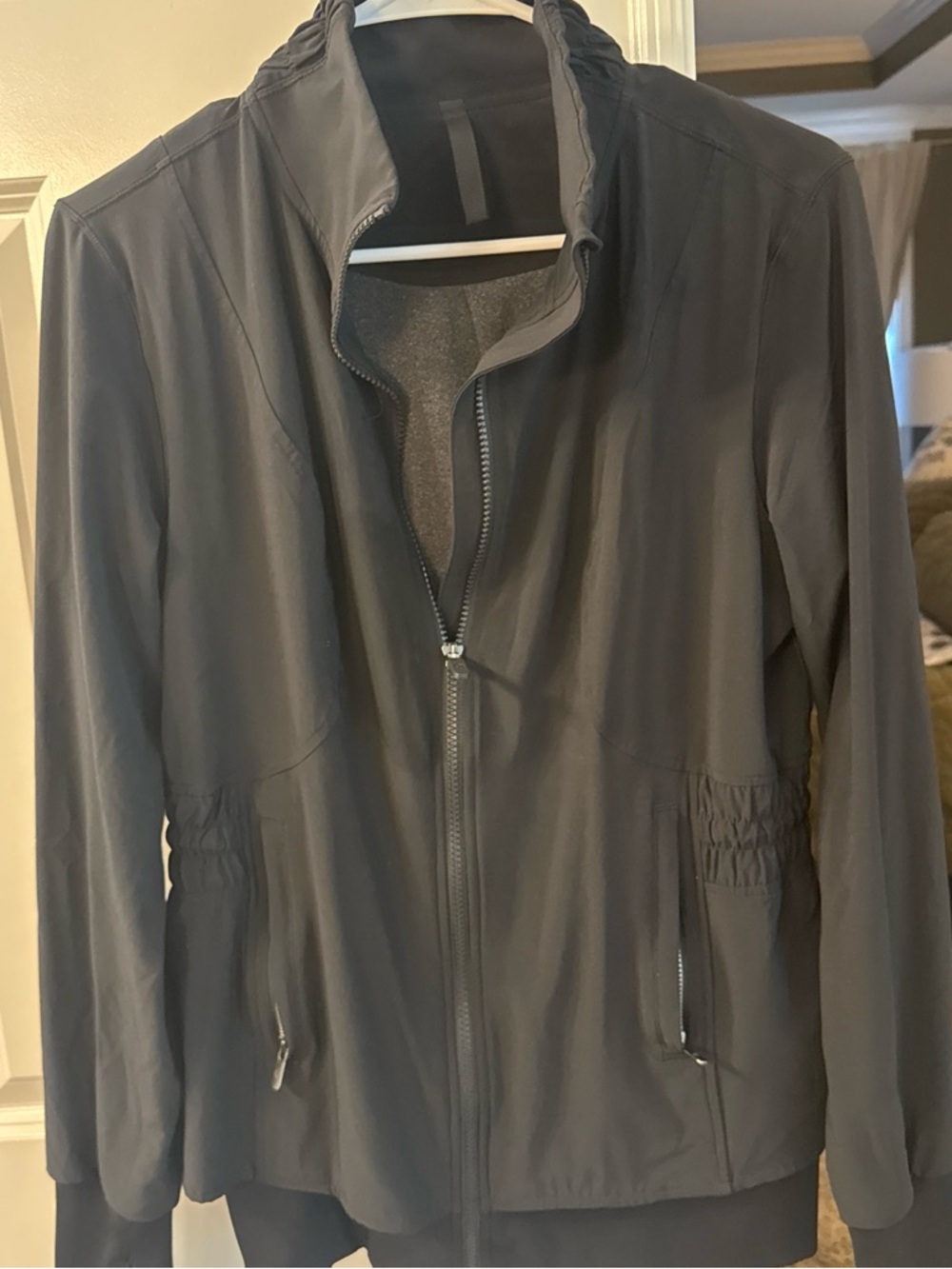 lululemon athletica Dark Gray Lightweight Zip Bomber Jacket